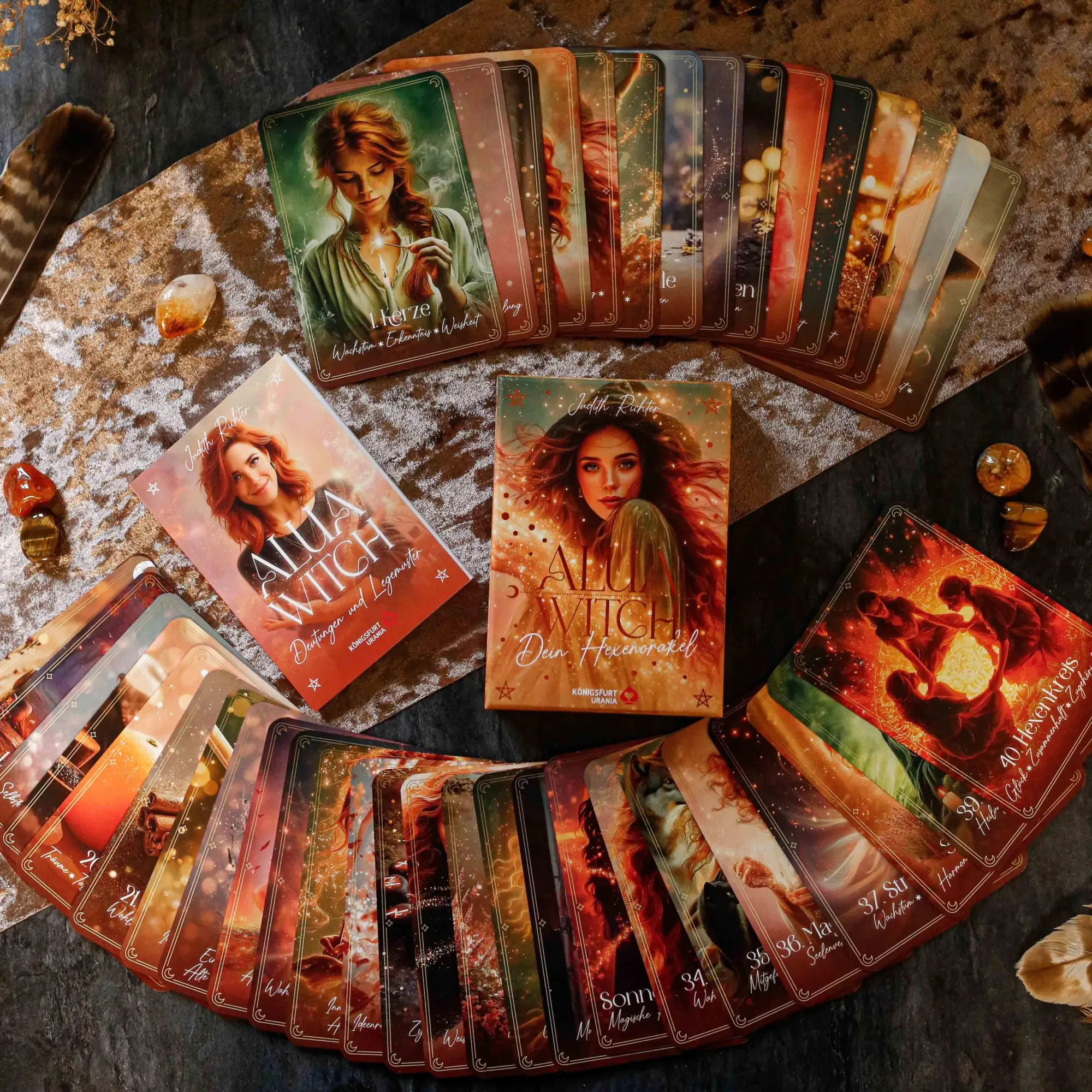 Bild: 9783868268300 | Alua Witch - Dein Hexenorakel - 40 Orakelkarten-96-seitiges Booklet