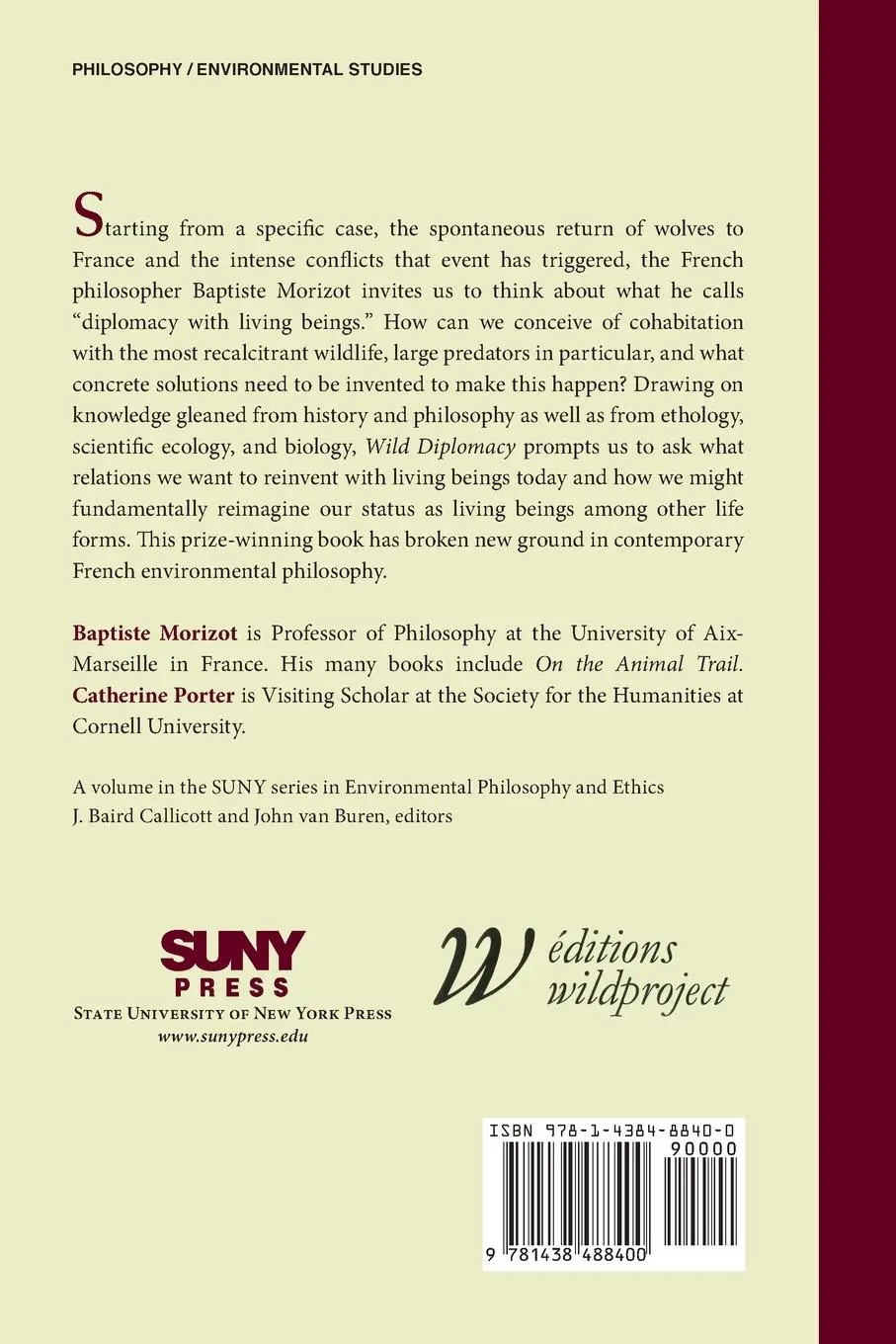 Rückseite: 9781438488400 | Wild Diplomacy | Cohabiting with Wolves on a New Ontological Map