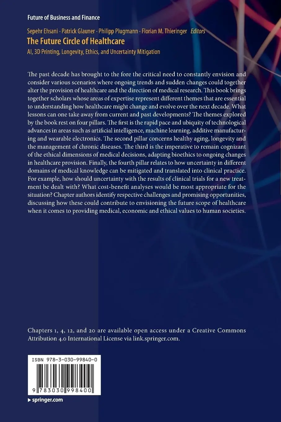 Rückseite: 9783030998400 | The Future Circle of Healthcare | Sepehr Ehsani (u. a.) | Taschenbuch