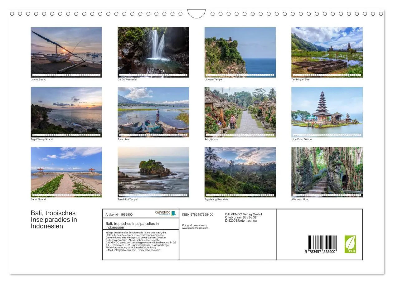 Bild: 9783457858400 | Bali, tropisches Inselparadies in Indonesien (Wandkalender 2026 DIN...