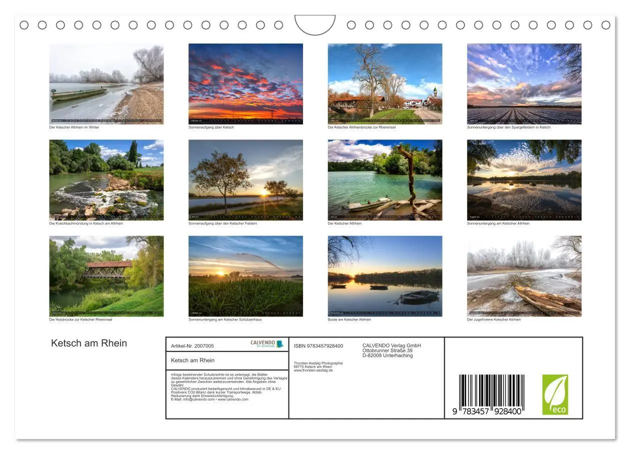 Bild: 9783457928400 | Ketsch am Rhein (Wandkalender 2026 DIN A4 quer), CALVENDO...