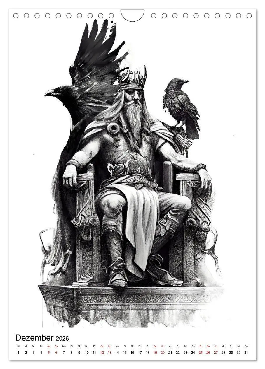 Bild: 9783516328400 | Welt und Mythologie der Wikinger (Wandkalender 2026 DIN A4 hoch),...