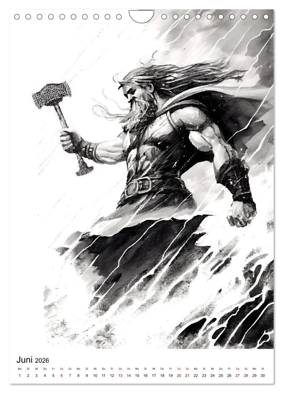 Bild: 9783516328400 | Welt und Mythologie der Wikinger (Wandkalender 2026 DIN A4 hoch),...