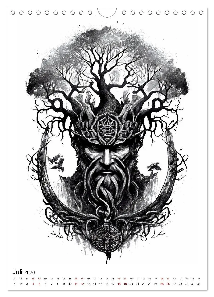 Bild: 9783516328400 | Welt und Mythologie der Wikinger (Wandkalender 2026 DIN A4 hoch),...