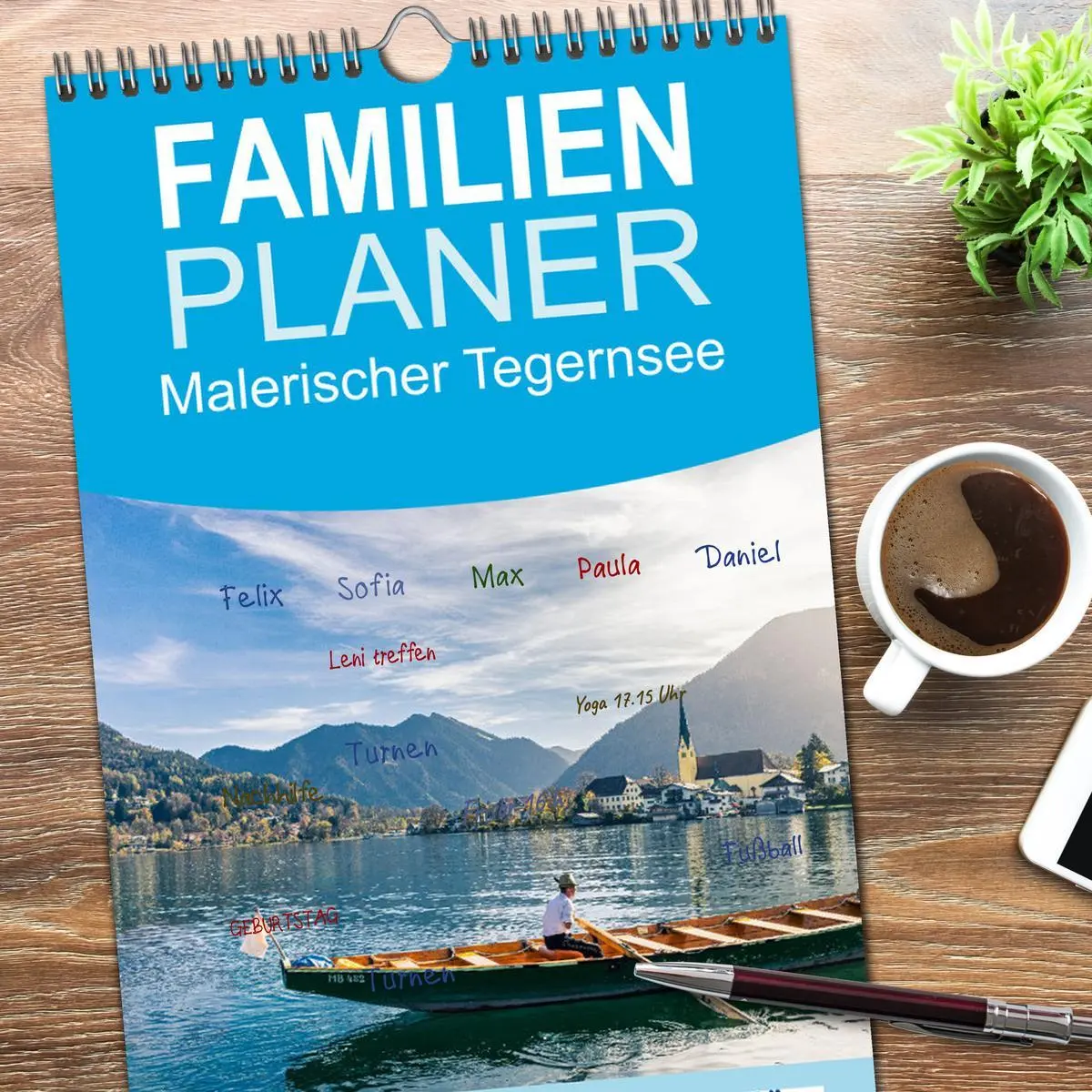 Bild: 9783516498400 | Familienplaner 2026 - Malerischer Tegernsee mit 5 Spalten...