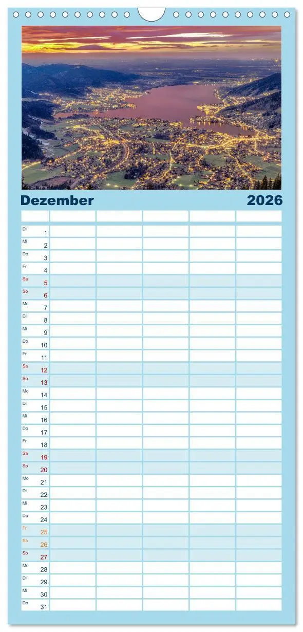 Bild: 9783516498400 | Familienplaner 2026 - Malerischer Tegernsee mit 5 Spalten...