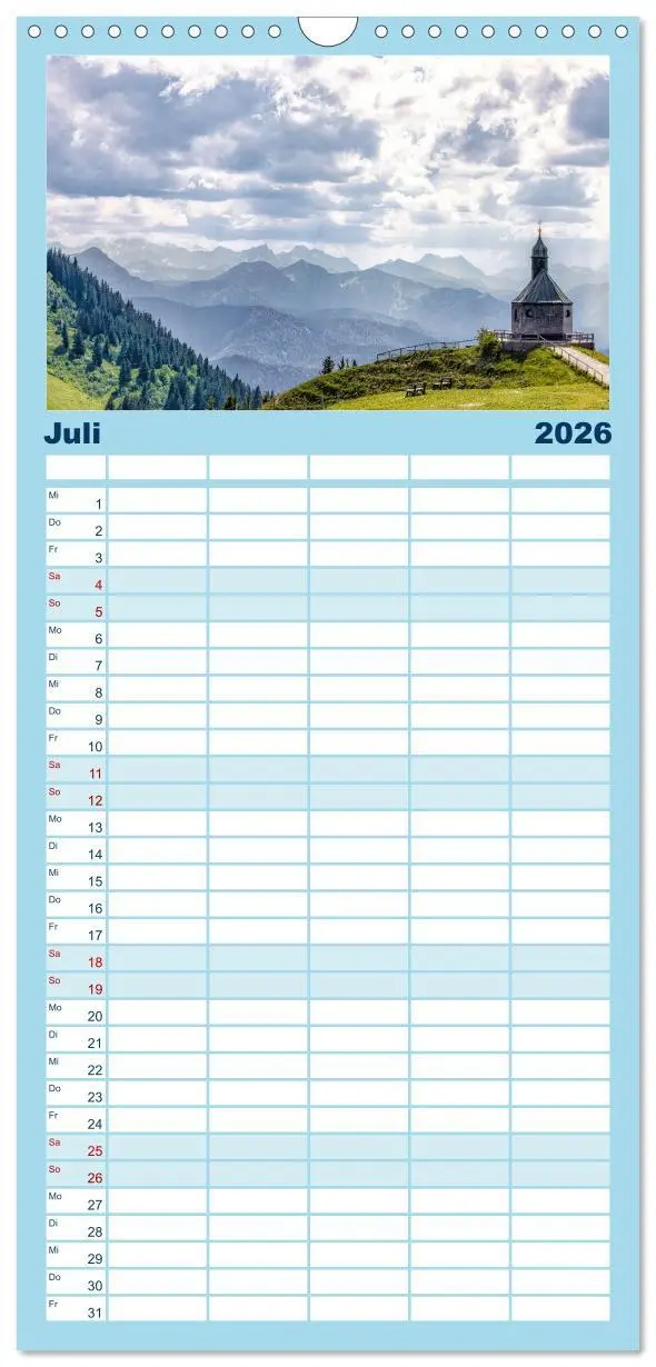 Bild: 9783516498400 | Familienplaner 2026 - Malerischer Tegernsee mit 5 Spalten...