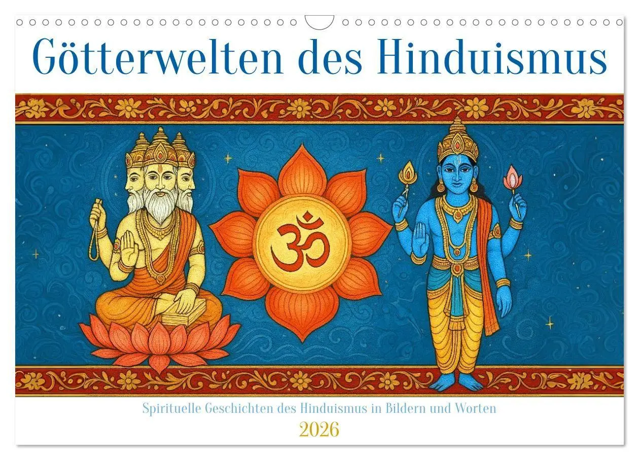 Cover: 9783516708400 | Götterwelten des Hinduismus (Wandkalender 2026 DIN A3 quer),...