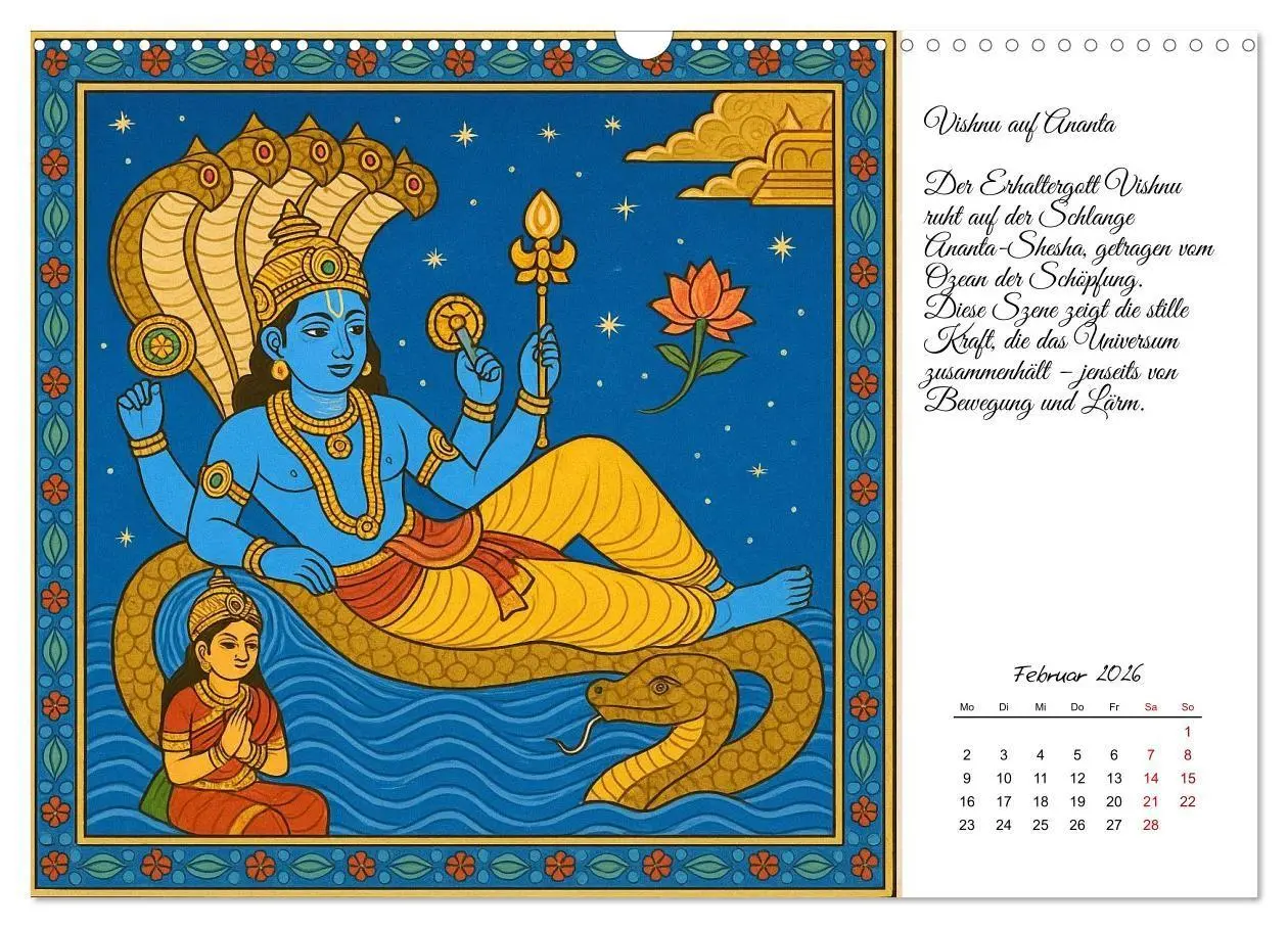 Bild: 9783516708400 | Götterwelten des Hinduismus (Wandkalender 2026 DIN A3 quer),...