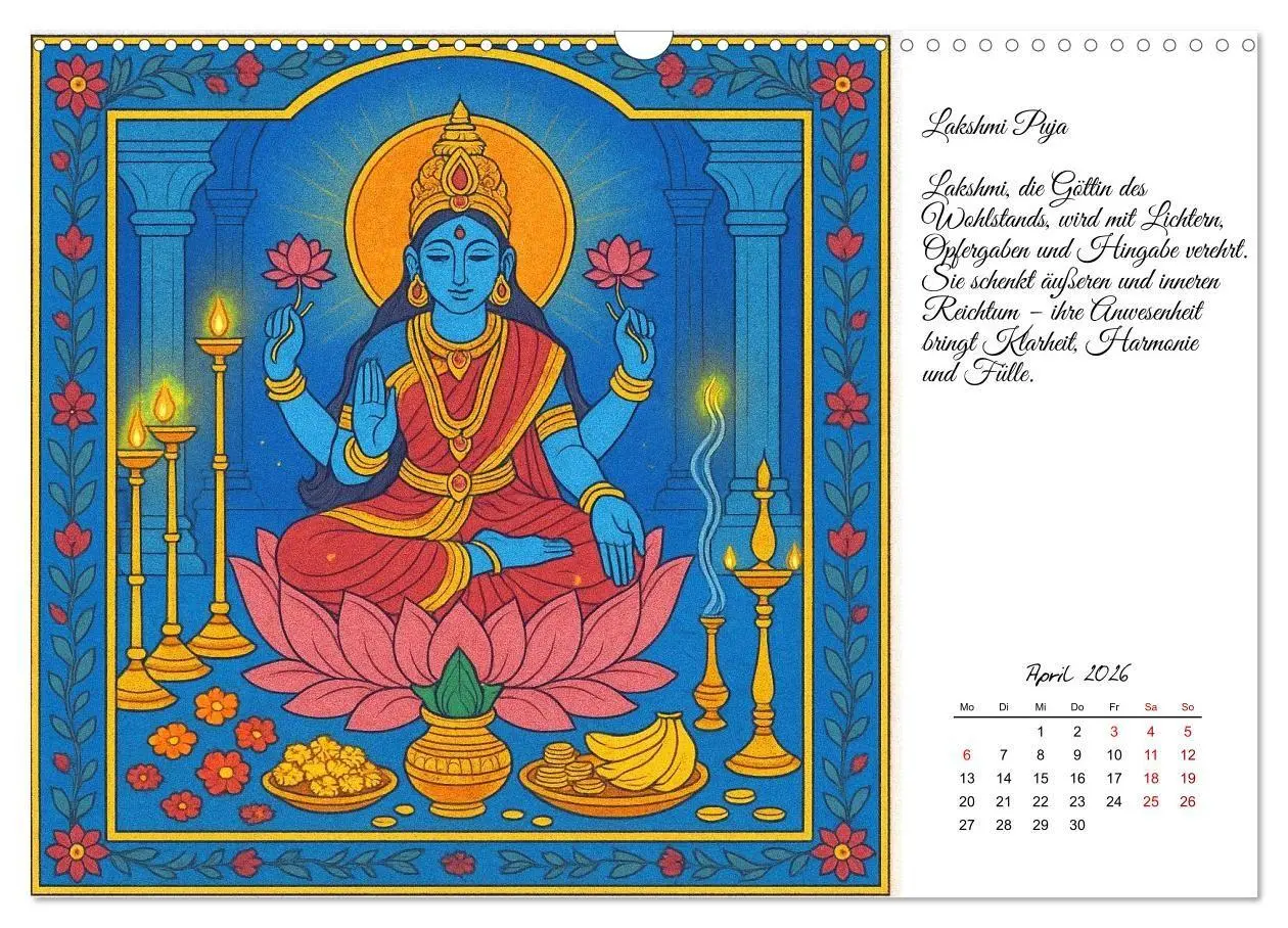 Bild: 9783516708400 | Götterwelten des Hinduismus (Wandkalender 2026 DIN A3 quer),...
