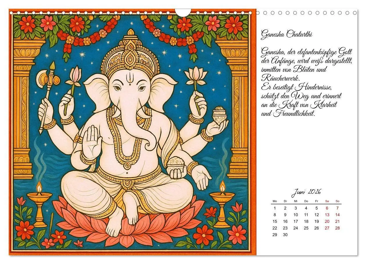 Bild: 9783516708400 | Götterwelten des Hinduismus (Wandkalender 2026 DIN A3 quer),...
