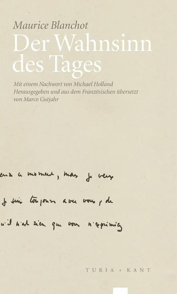 Cover: 9783851328400 | Der Wahnsinn des Tages | Maurice Blanchot | Taschenbuch | 78 S. | 2016