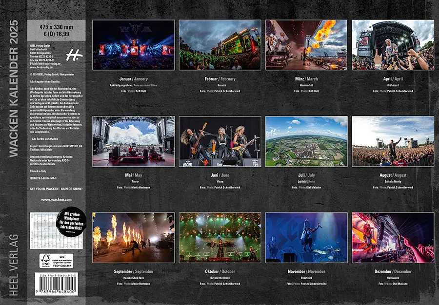 Bild: 9783966648400 | Wacken Kalender 2025 | Kalender | Spiralbindung | Deutsch | 2025