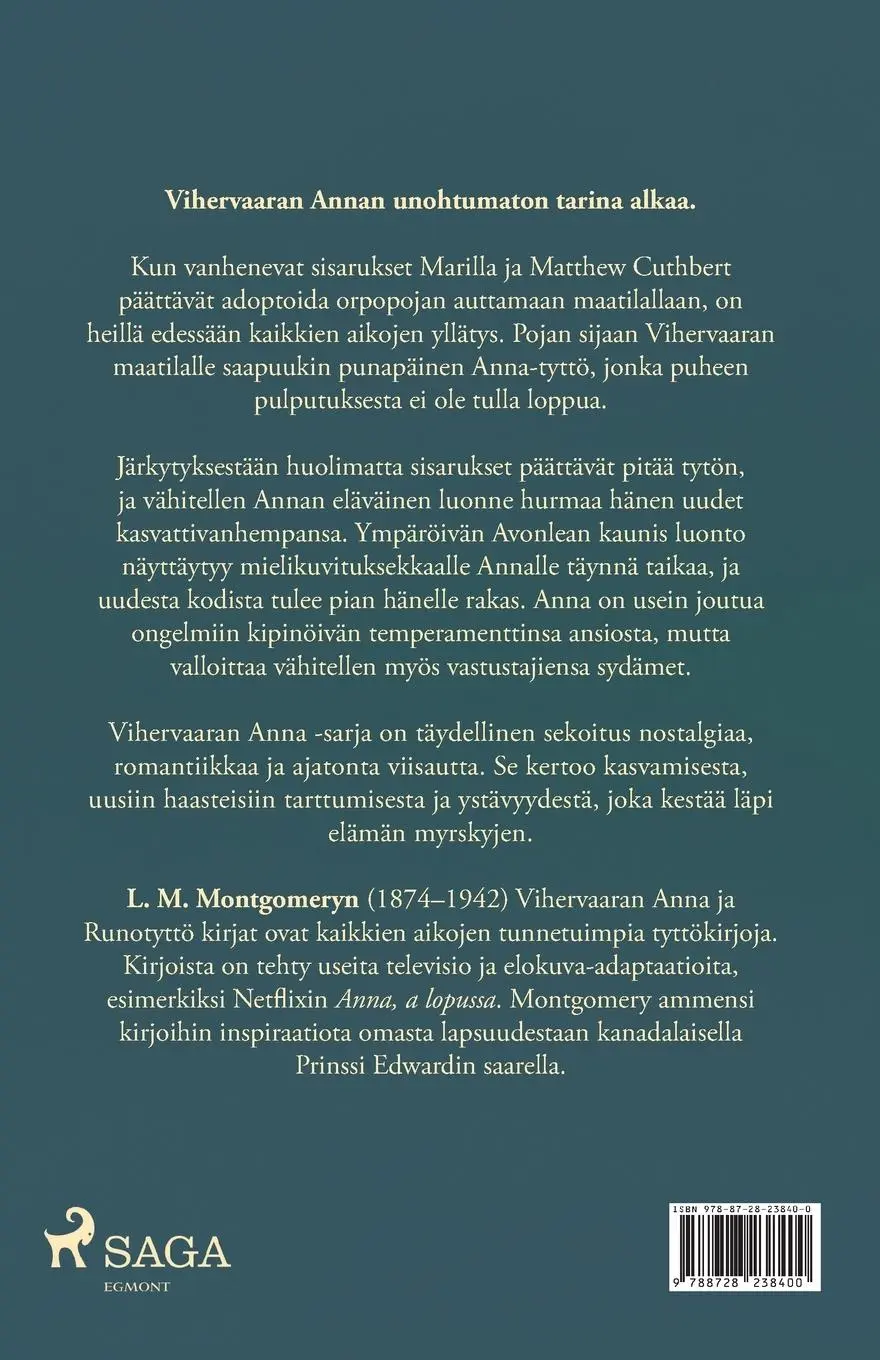 Rückseite: 9788728238400 | Annan nuoruusvuodet | L. M. Montgomery | Taschenbuch | Finnisch | 2022