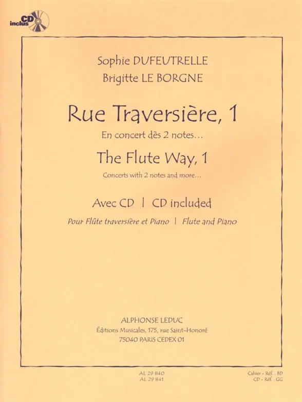 Cover: 9790046298400 | Rue Traversiere - The Flute Way 1 | Dufeutrelle/Leborgne | Buch + CD