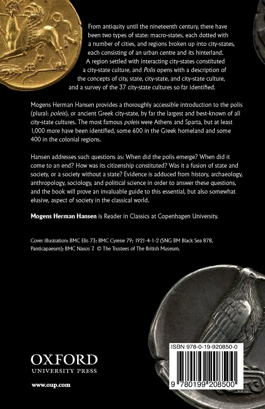 Rückseite: 9780199208500 | Polis | An Introduction to the Ancient Greek City-State | Hansen