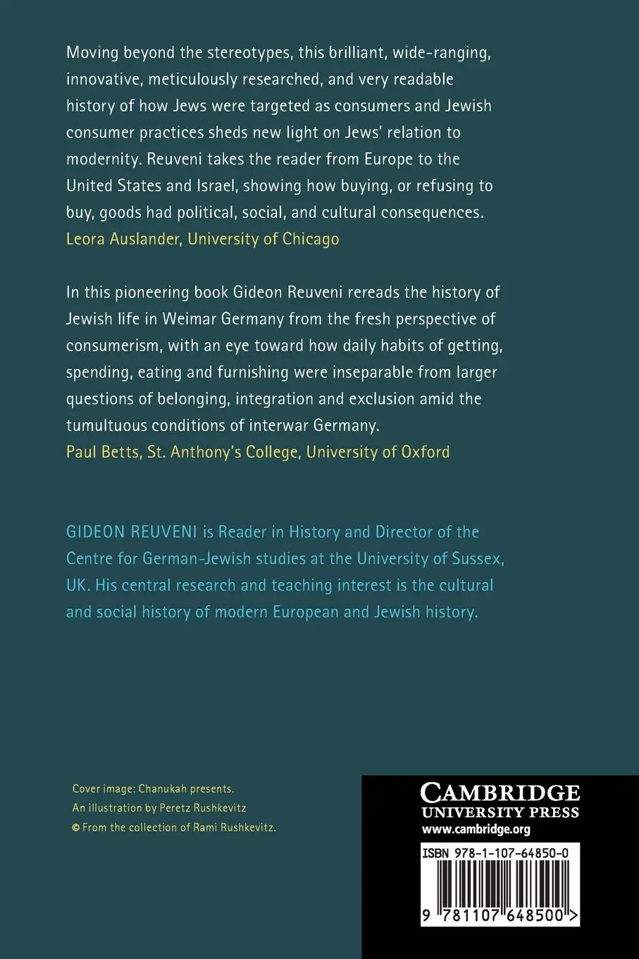 Rückseite: 9781107648500 | Consumer Culture and the Making of Modern Jewish Identity | Reuveni