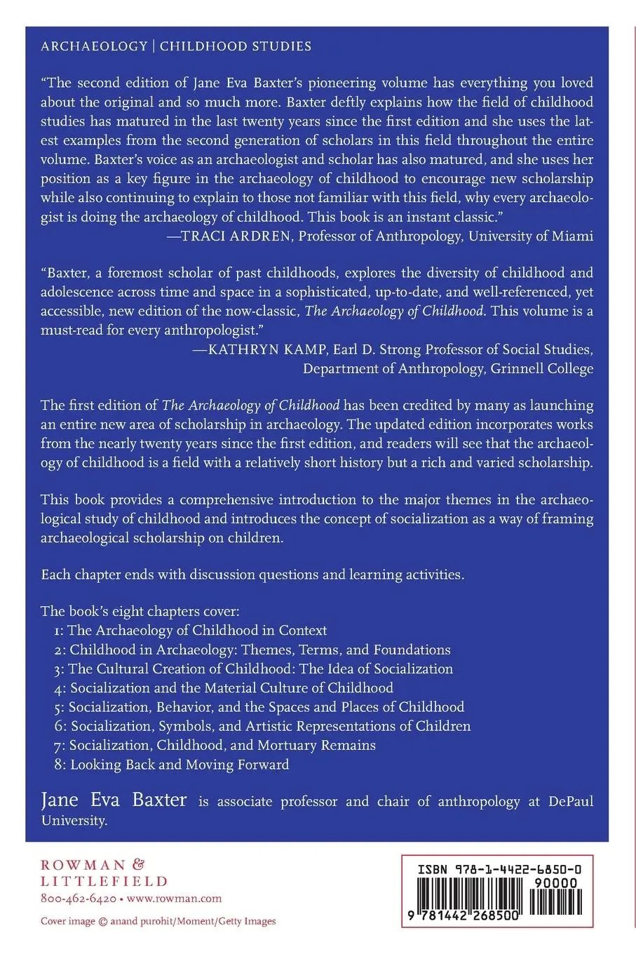 Rückseite: 9781442268500 | The Archaeology of Childhood | Jane Eva Baxter | Taschenbuch | 2022