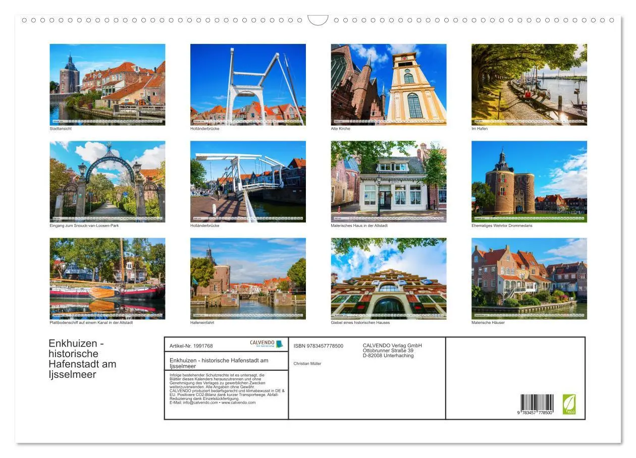 Bild: 9783457778500 | Enkhuizen - historische Hafenstadt am Ijsselmeer (Wandkalender 2026...
