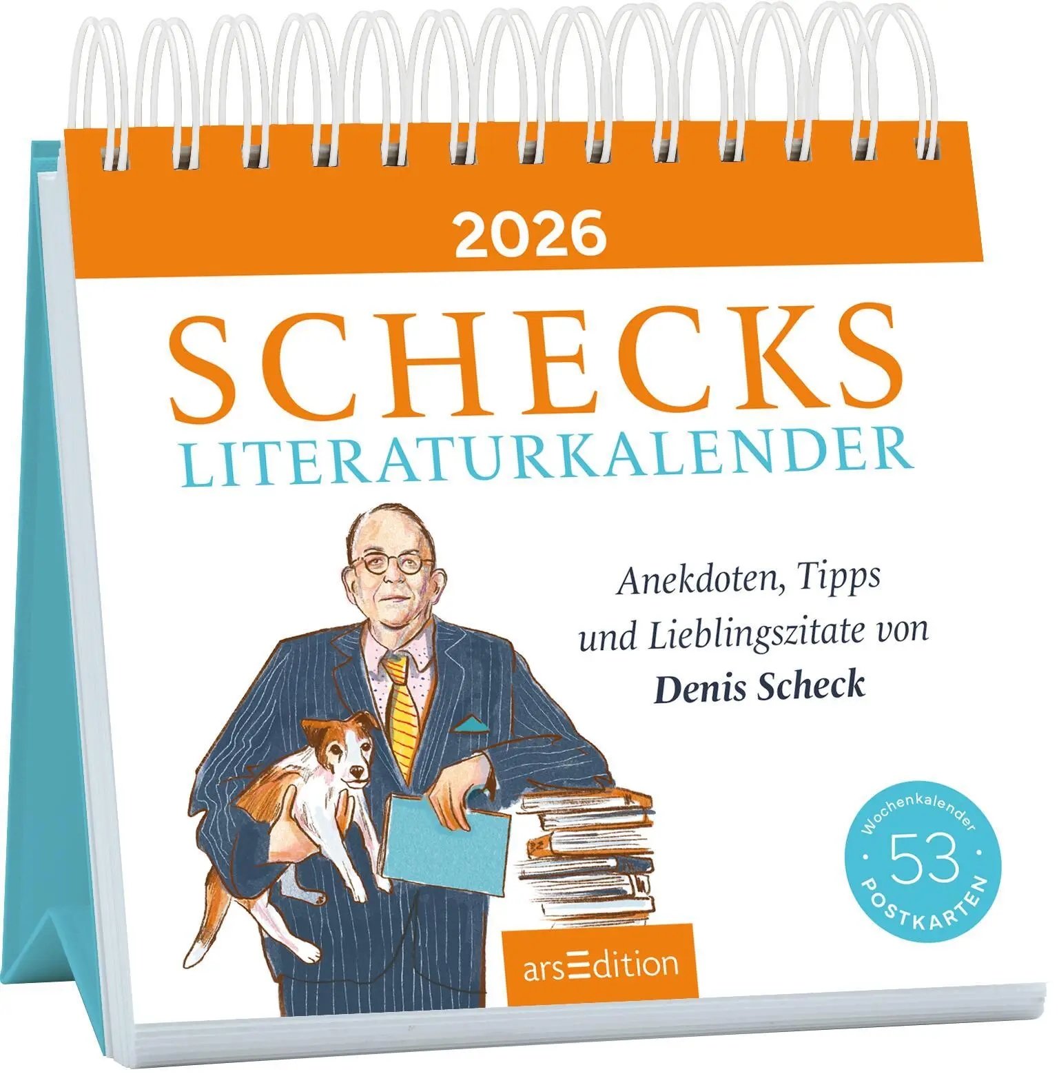 Cover: 4014489138600 | Postkartenkalender Schecks Literaturkalender 2026 | Denis Scheck