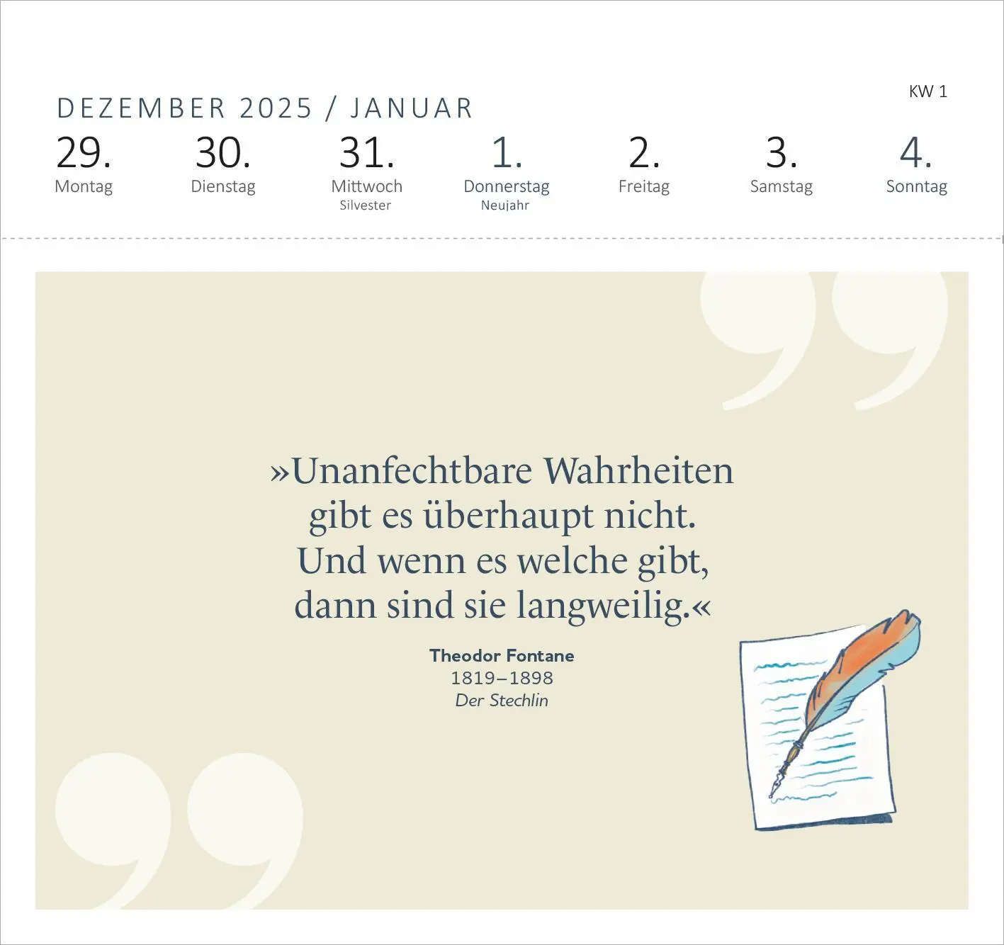 Bild: 4014489138600 | Postkartenkalender Schecks Literaturkalender 2026 | Denis Scheck