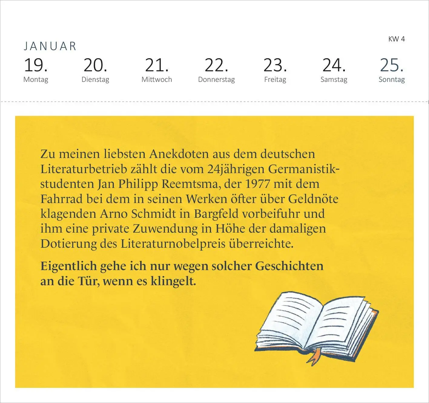 Bild: 4014489138600 | Postkartenkalender Schecks Literaturkalender 2026 | Denis Scheck