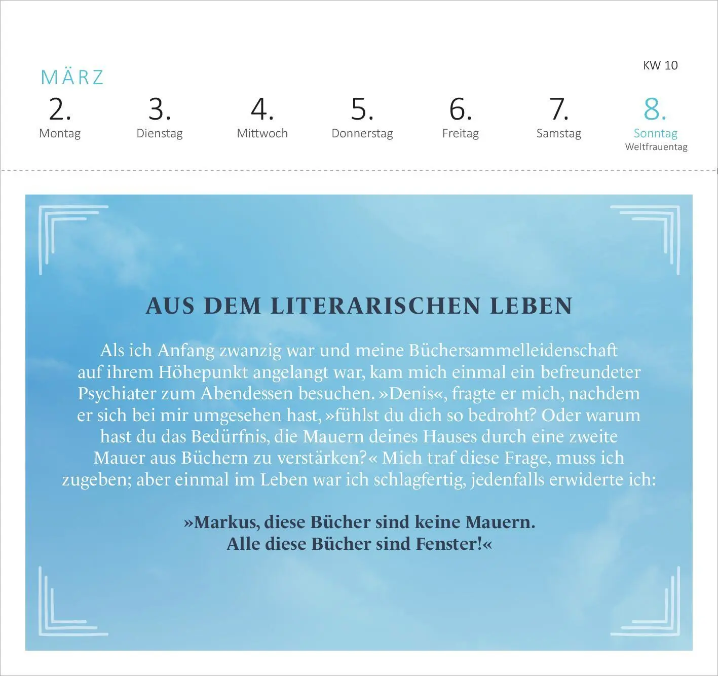 Bild: 4014489138600 | Postkartenkalender Schecks Literaturkalender 2026 | Denis Scheck