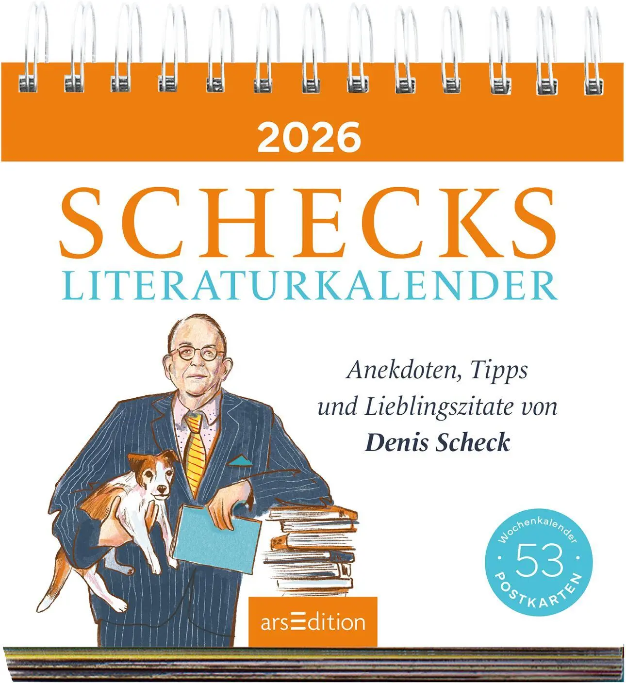 Bild: 4014489138600 | Postkartenkalender Schecks Literaturkalender 2026 | Denis Scheck