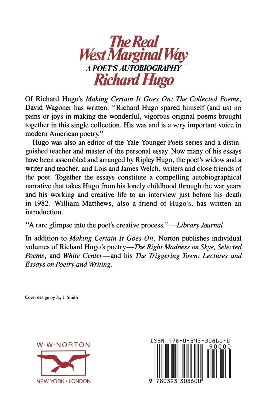 Rückseite: 9780393308600 | The Real West Marginal Way | A Poet's Autobiography | Hugo (u. a.)