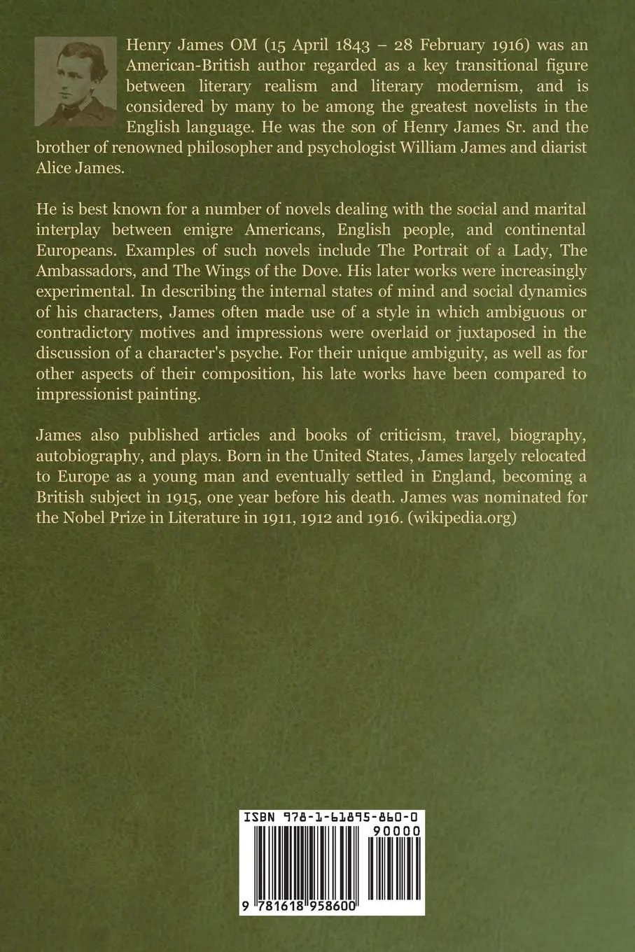 Rückseite: 9781618958600 | Washington Square | Henry James | Taschenbuch | Englisch | 2020