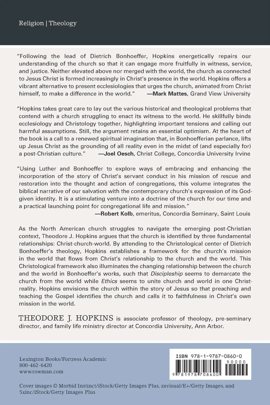 Rückseite: 9781978708600 | Christ, Church, and World | Theodore J. Hopkins | Taschenbuch | 2023