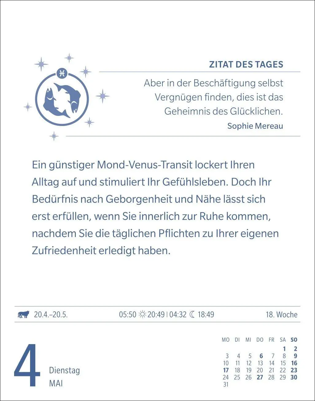 Bild: 9783840038600 | Fische Sternzeichenkalender 2027 - Tagesabreißkalender - Ihr...