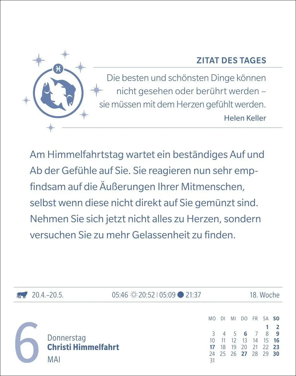 Bild: 9783840038600 | Fische Sternzeichenkalender 2027 - Tagesabreißkalender - Ihr...