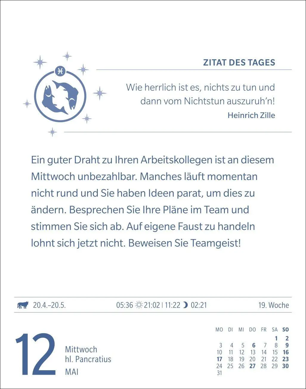 Bild: 9783840038600 | Fische Sternzeichenkalender 2027 - Tagesabreißkalender - Ihr...