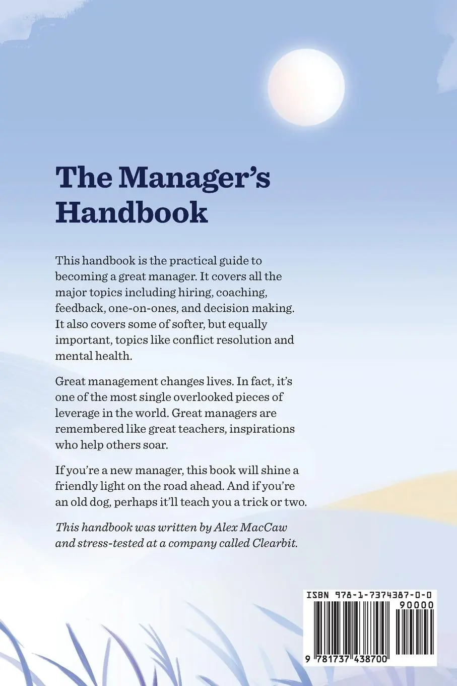 Rückseite: 9781737438700 | The Manager's Handbook | Alex Maccaw | Taschenbuch | Englisch | 2021