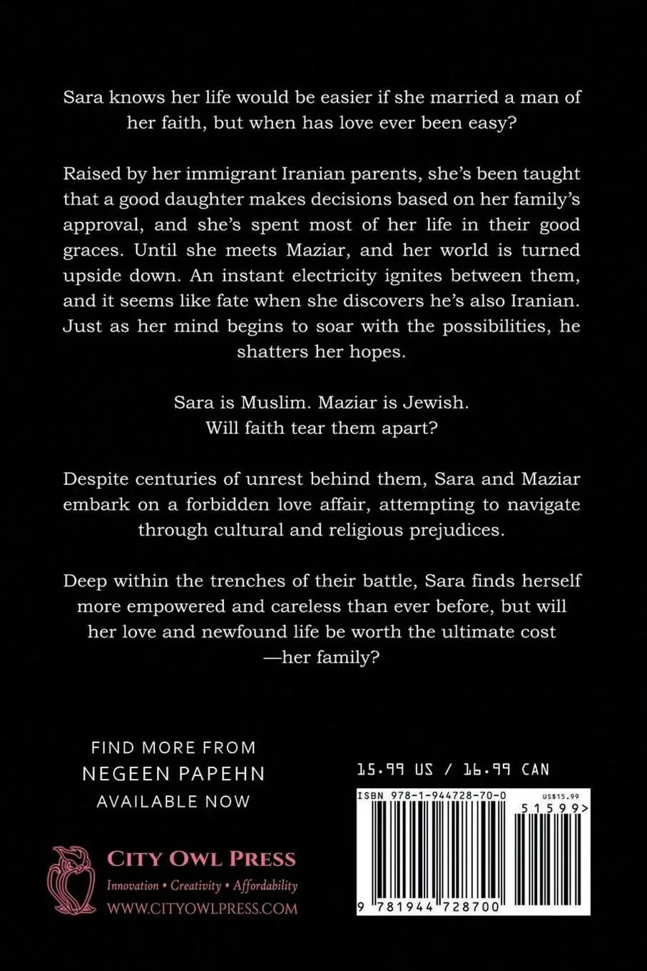 Rückseite: 9781944728700 | Forbidden by Faith | Negeen Papehn | Taschenbuch | Englisch | 2018