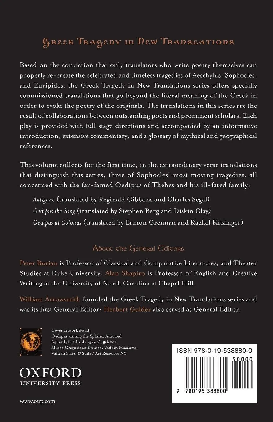 Rückseite: 9780195388800 | The Complete Sophocles | Volume 1: The Theban Plays | Sophocles | Buch