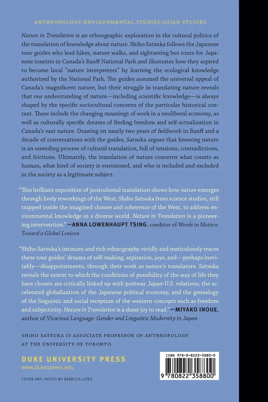 Rückseite: 9780822358800 | Nature in Translation | Shiho Satsuka | Taschenbuch | Englisch | 2015