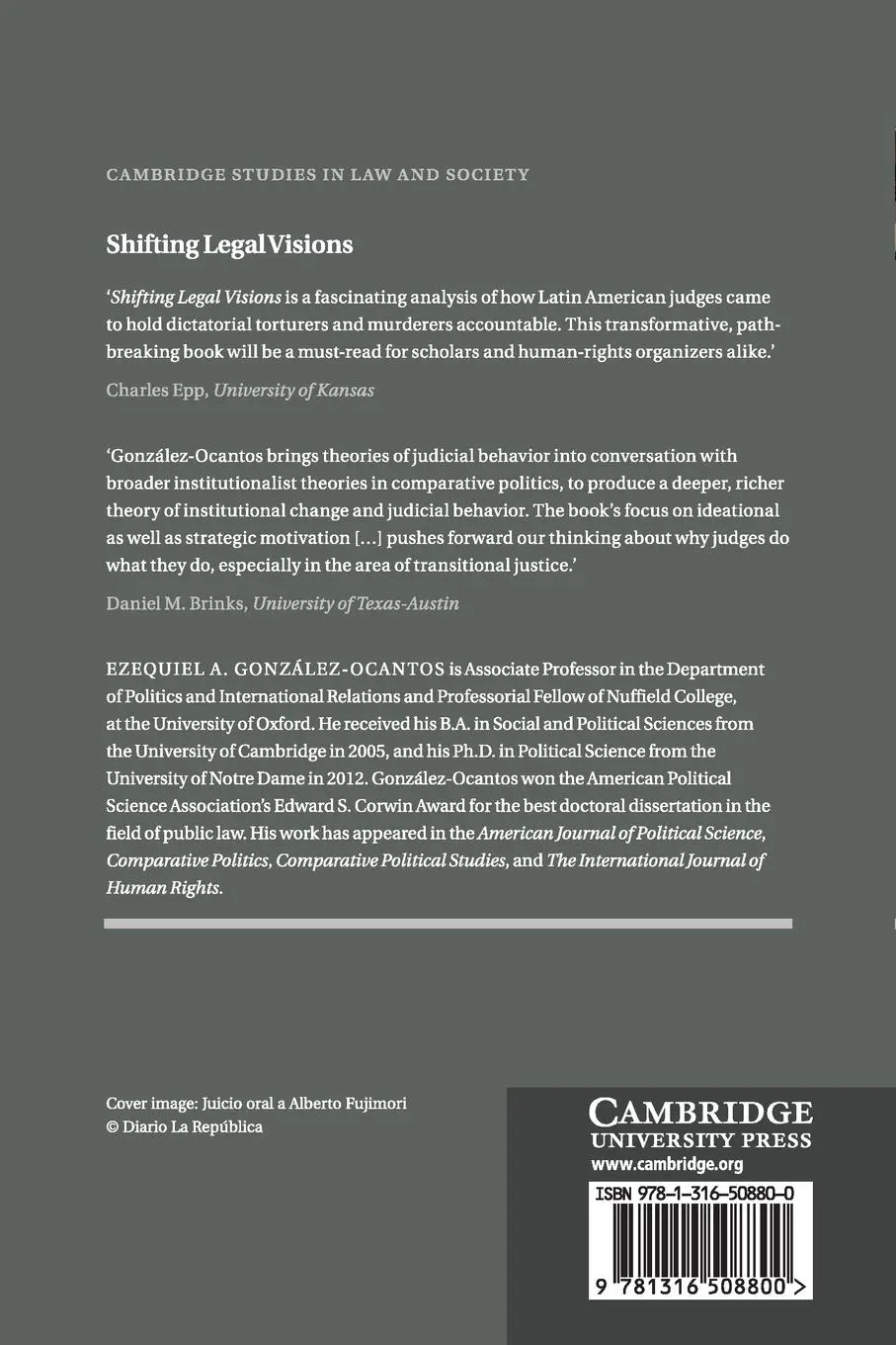 Rückseite: 9781316508800 | Shifting Legal Visions | Ezequiel A. González-Ocantos | Taschenbuch