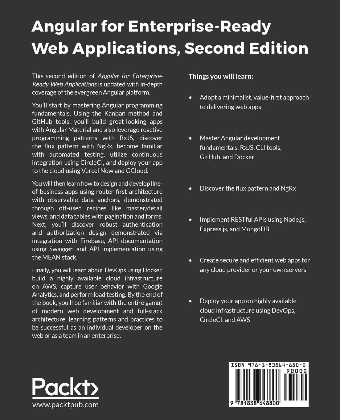 Rückseite: 9781838648800 | Angular for Enterprise-Ready Web Applications - Second Edition | Uluca