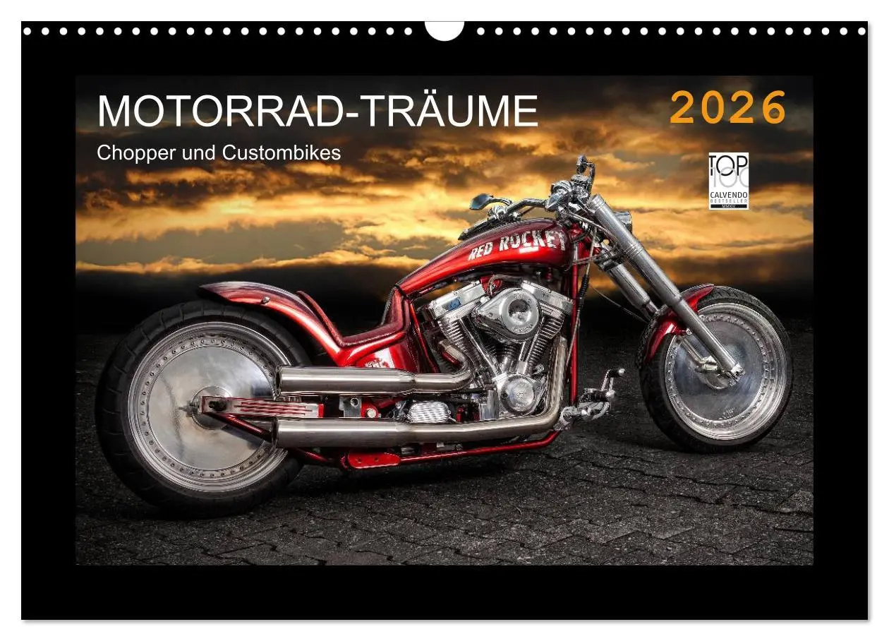 Cover: 9783516218800 | Motorrad-Träume - Chopper und Custombikes (Wandkalender 2026 DIN A3...