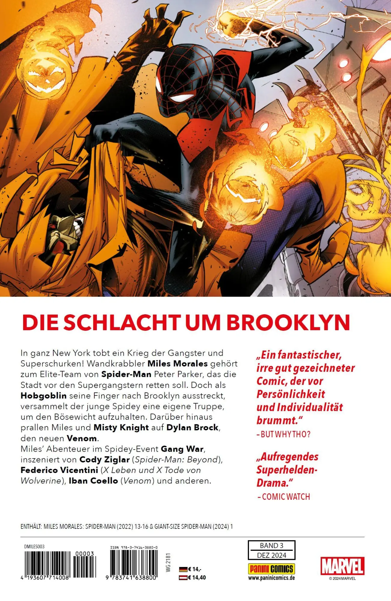 Rückseite: 9783741638800 | Miles Morales: Spider-Man - Neustart (2. Serie) | Bd. 3: Bandenkrieg