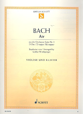 Cover: 9790001088800 | Air | Johann Sebastian Bach | Buch | 4 S. | Deutsch | 1984