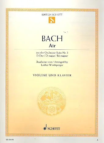 Cover: 9790001088800 | Air | Johann Sebastian Bach | Buch | 4 S. | Deutsch | 1984
