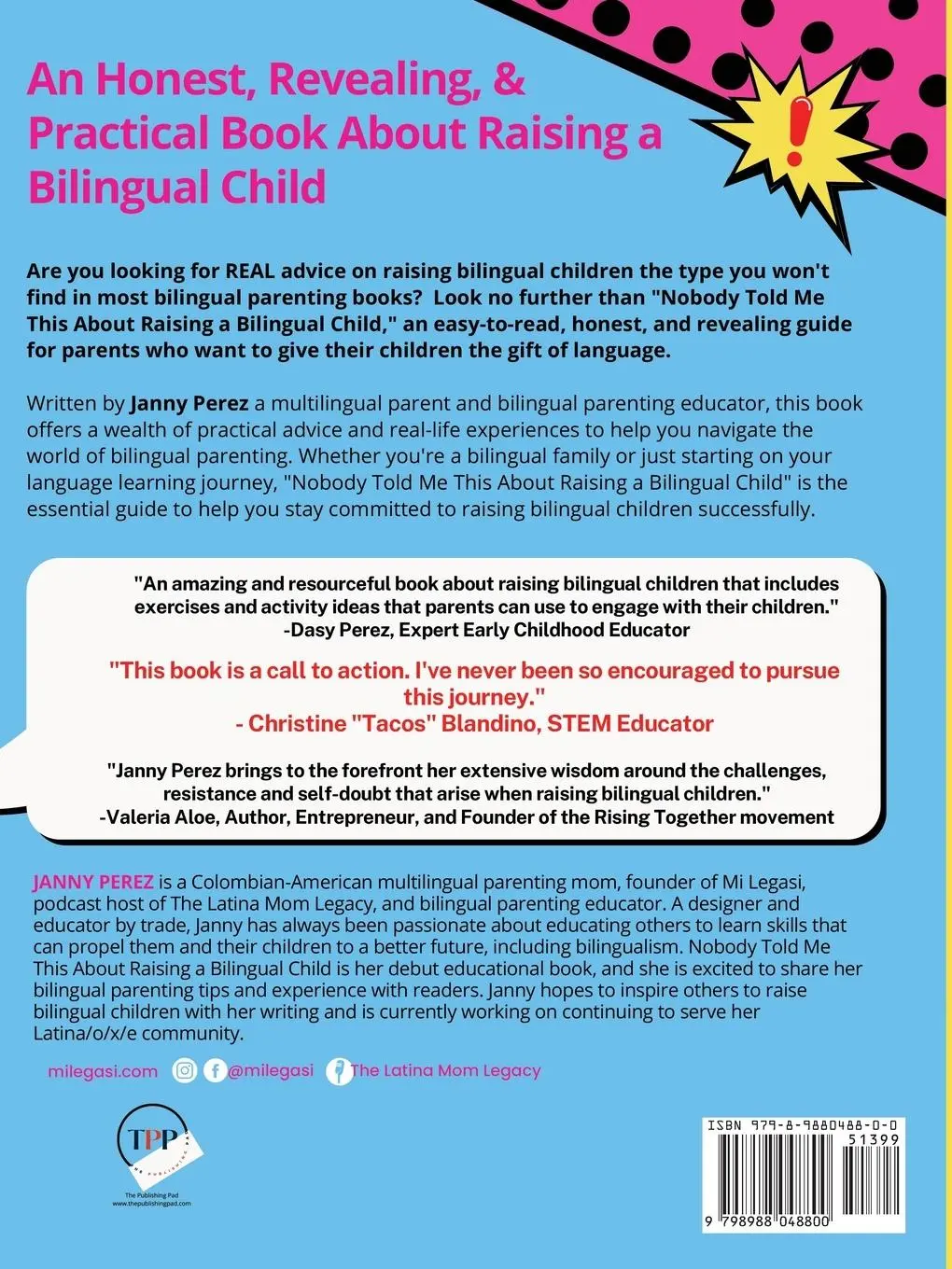 Rückseite: 9798988048800 | Nobody Told Me This About Raising a Bilingual Child | Perez | Buch