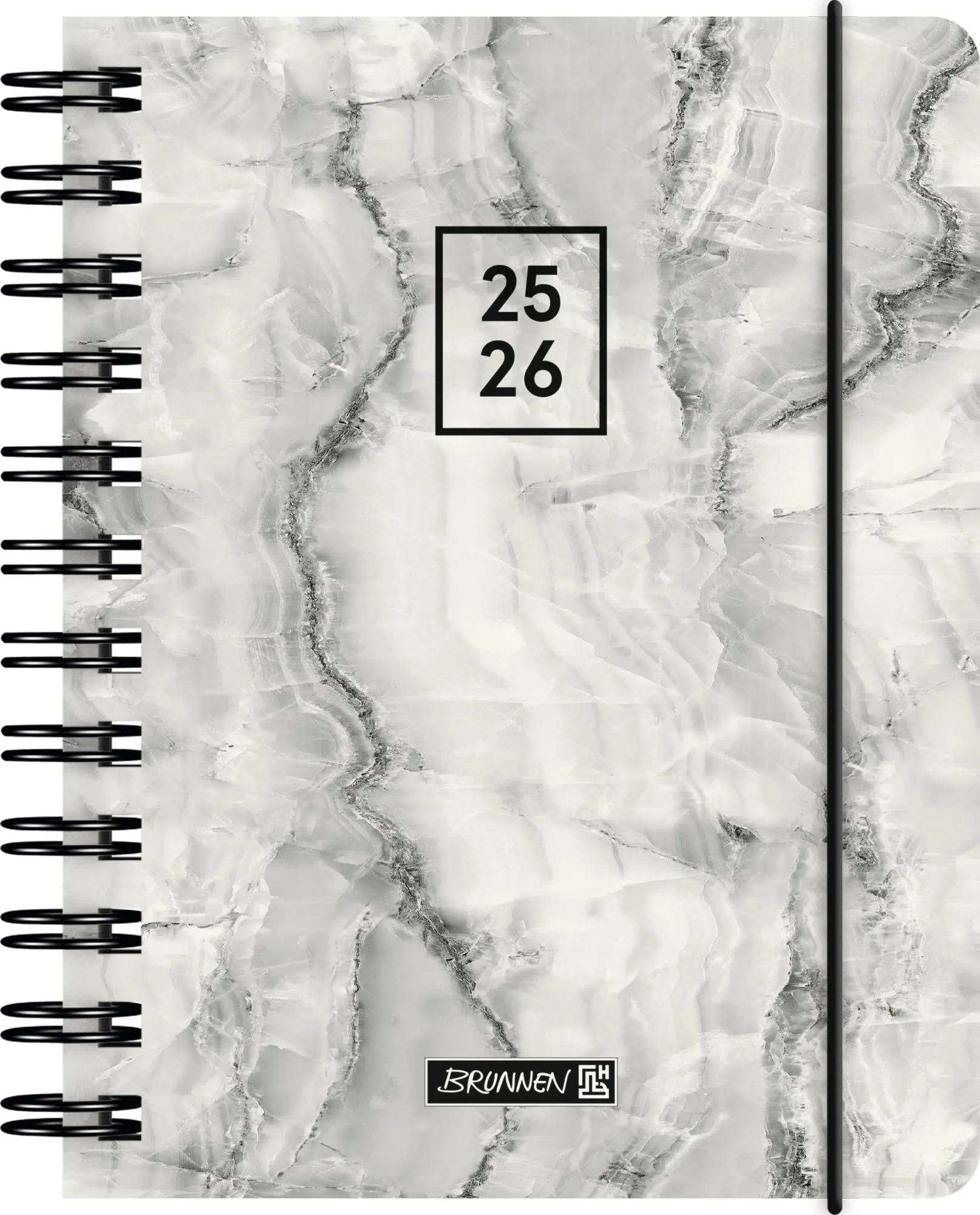 Cover: 4061947138900 | BRUNNEN Schülerkalender (2025/2026) "Grey Marble", 1 Seite = 1 Tag,...