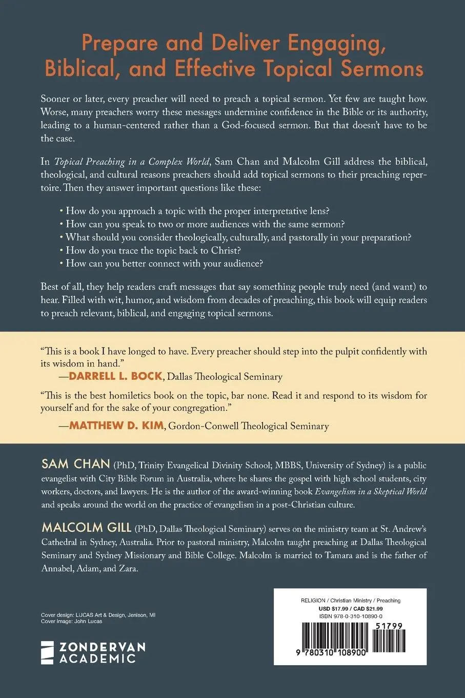 Rückseite: 9780310108900 | Topical Preaching in a Complex World | Sam Chan (u. a.) | Taschenbuch