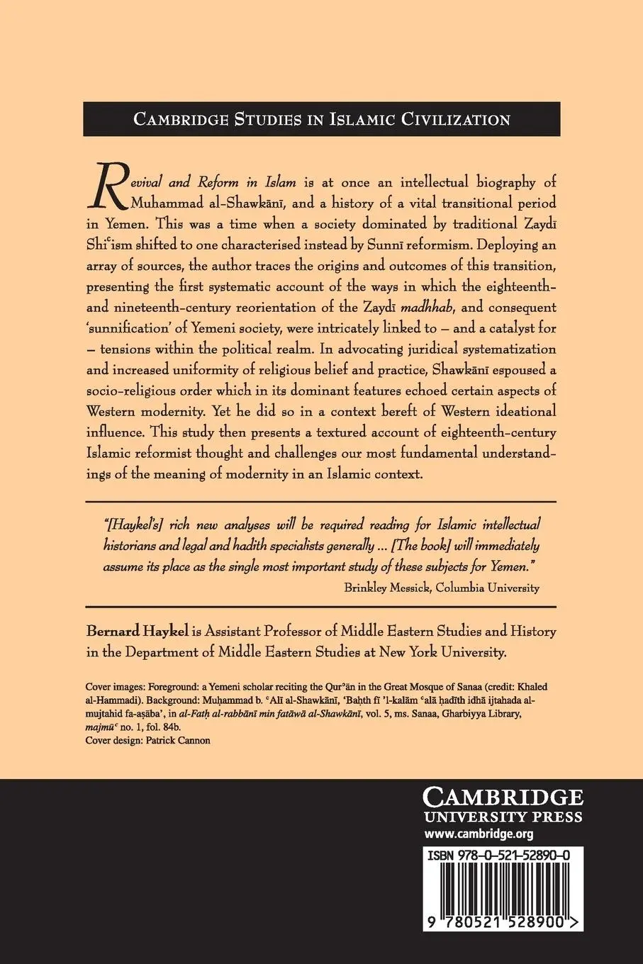 Rückseite: 9780521528900 | Revival and Reform in Islam | Bernard Haykel | Taschenbuch | Englisch