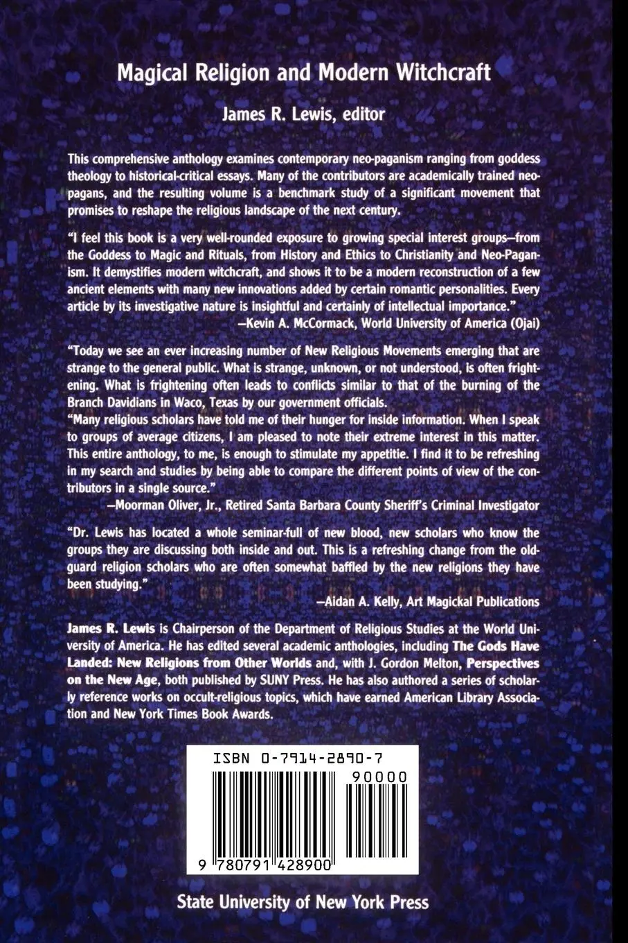 Rückseite: 9780791428900 | Magical Religion and Modern Witchcraft | James R. Lewis | Taschenbuch