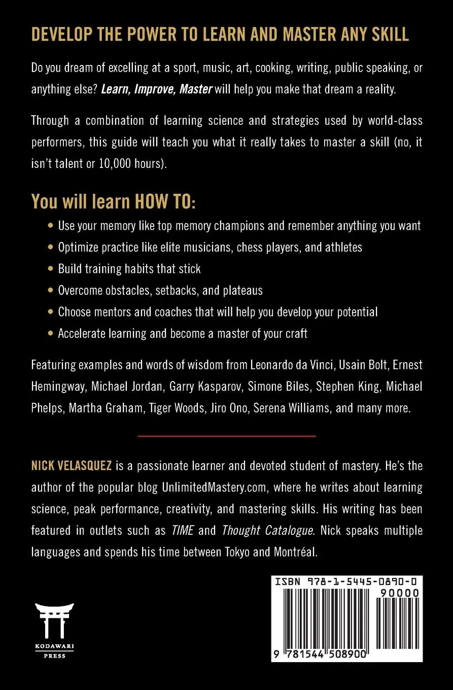 Rückseite: 9781544508900 | Learn, Improve, Master | How to Develop Any Skill and Excel at It
